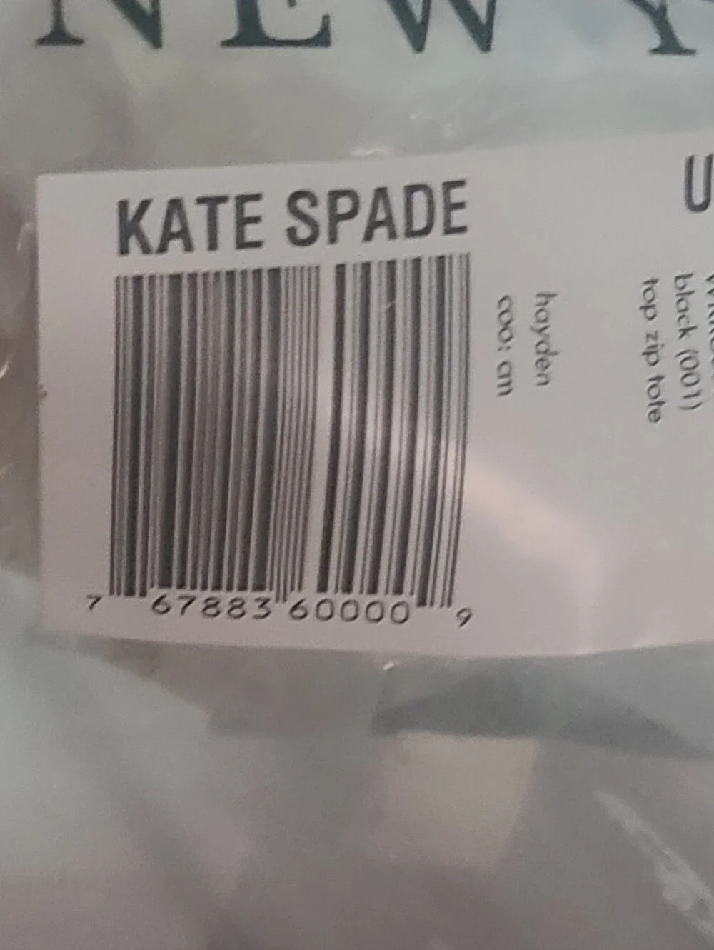 Kate Spade Hayden Top Zip Nylon Tote NWT Black Large Shoulder Work Travel Bag